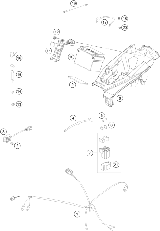 Sprängskiss: Wiring Harness – KTM 300 XC 2018