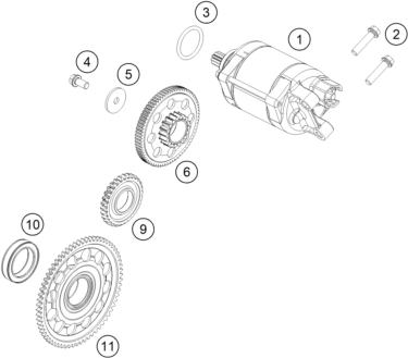 Sprängskiss: Electric Starter – KTM KTM 450 RALLY REPLICA 2027