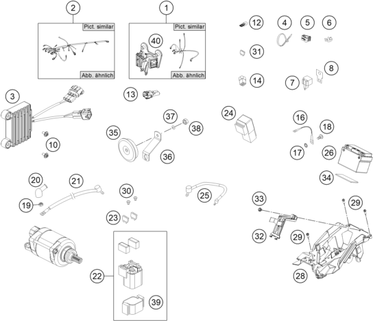 Sprängskiss: Wiring Harness – KTM 250 EXC-F 2017