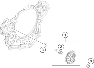 Sprängskiss: Balancer Shaft – KTM 500 EXC-F 2017