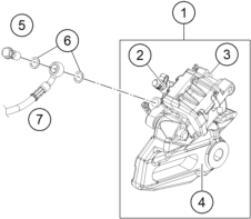 Sprängskiss: Rear Brake Caliper – KTM 250 Duke, orange w/o ABS-CKD 2020