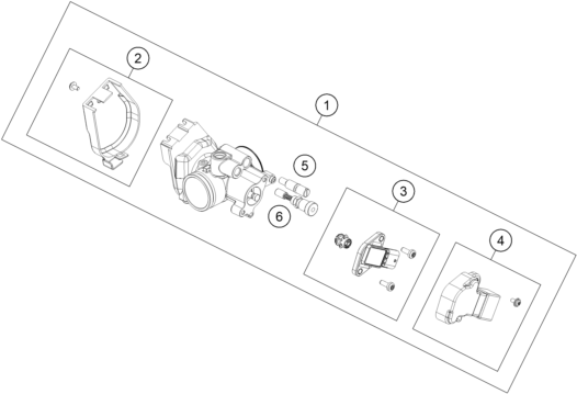 Sprängskiss: Throttle Body – KTM 250 EXC TPI 2019