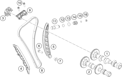 Sprängskiss: Timing Drive – KTM 890 SMT 2026