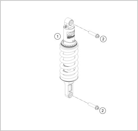 Sprängskiss: Shock Absorber – KTM 790 DUKE, black - D.D. 2026