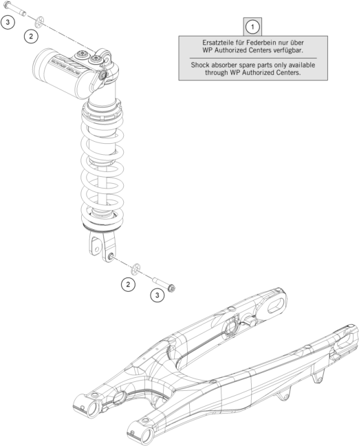 Sprängskiss: Shock Absorber – KTM KTM 450 RALLY REPLICA 2023