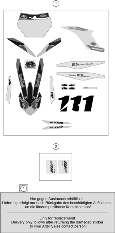Sprängskiss: Decal – KTM 450 SX-F Factory Edition 2018