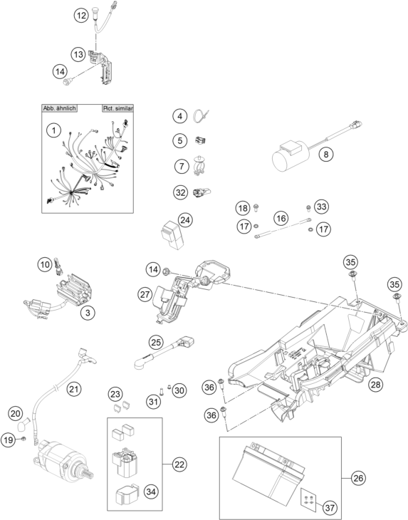 Sprängskiss: Wiring Harness – KTM 350 SX-F 2019