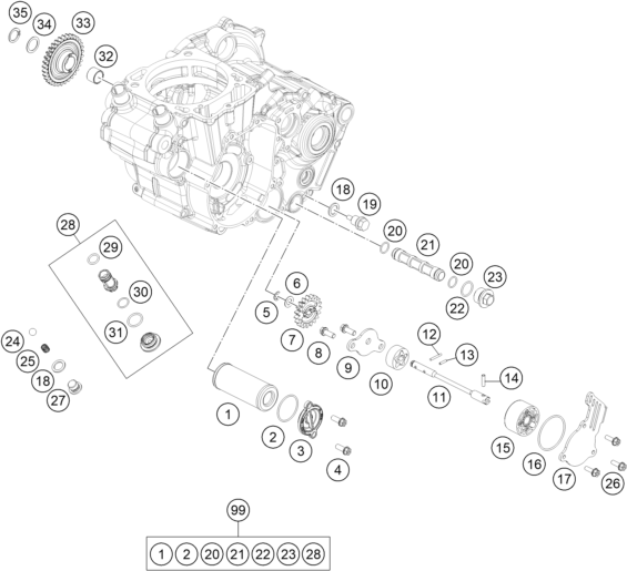 Sprängskiss: Lubricating System – KTM 450 SMR 2021