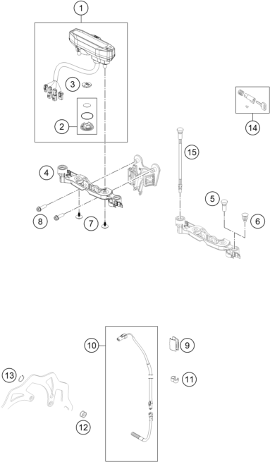 Sprängskiss: Instruments / Lock System – KTM 250 EXC TPI 2019