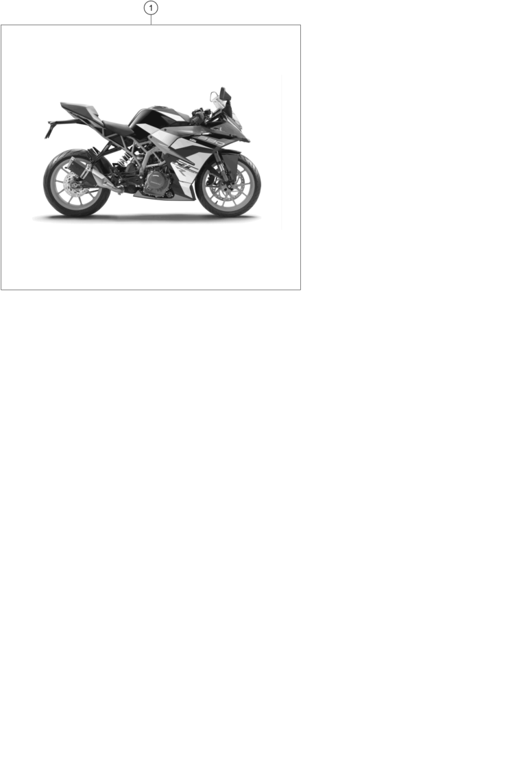 Sprängskiss: Decal – KTM RC 390 R, black 2018
