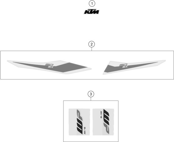 Sprängskiss: Decal – KTM 125 SX 2019