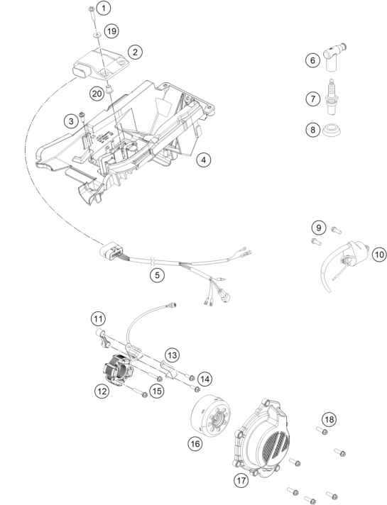 Sprängskiss: Ignition System – KTM 150 SX 2019