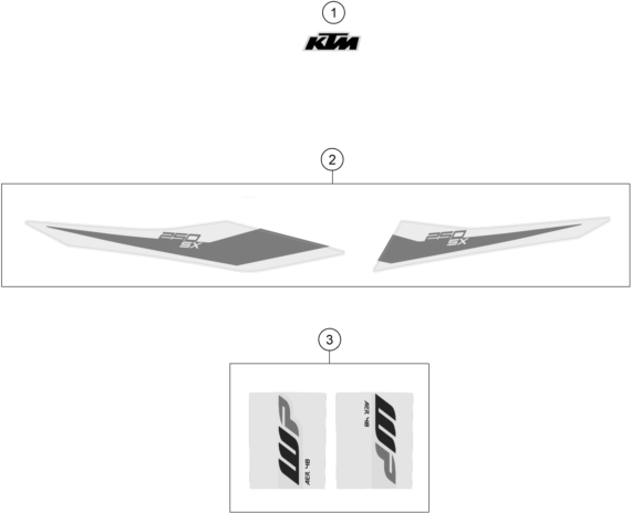 Sprängskiss: Decal – KTM 250 SX 2019