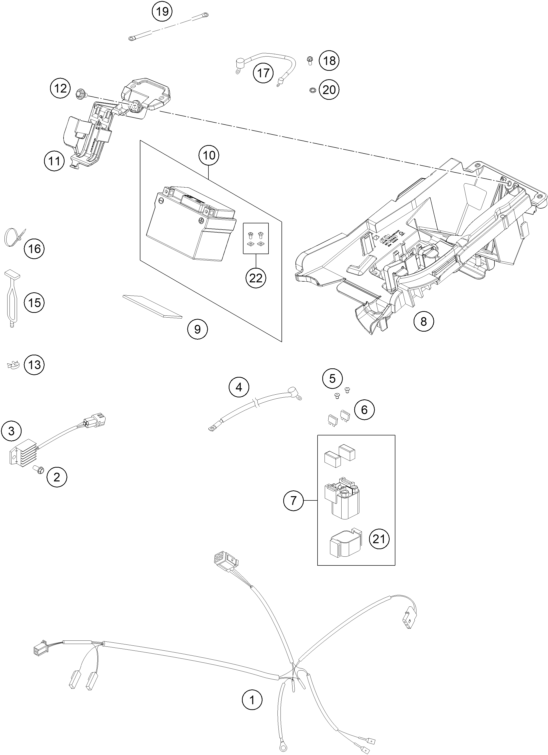 Sprängskiss: Wiring Harness – KTM 300 XC 2019