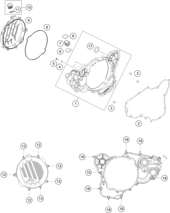 Sprängskiss: Clutch Cover – KTM 300 XC 2019