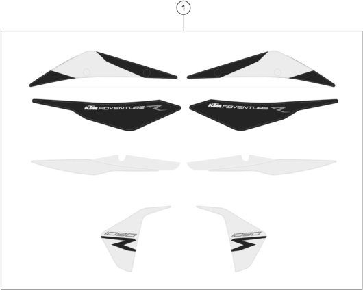 Sprängskiss: Decal – KTM 1090 Adventure R 2019