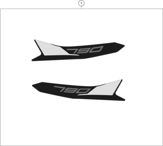 Sprängskiss: Decal – KTM 790 Adventure R 2020