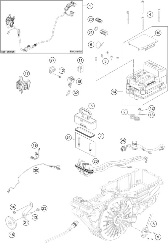 Sprängskiss: Wiring Harness – KTM Freeride E-XC 2019