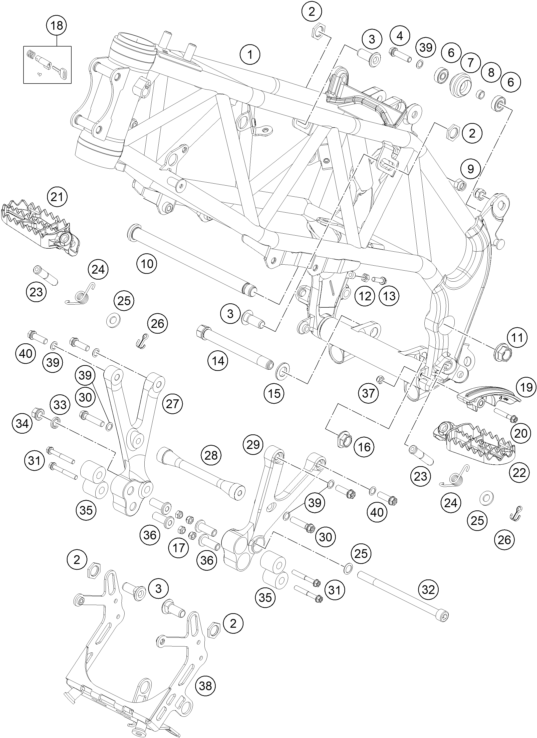 Sprängskiss: Frame – KTM KTM 450 RALLY REPLICA 2023