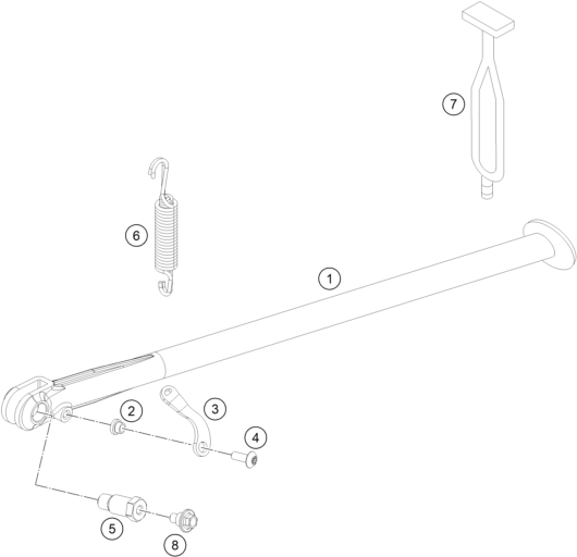 Sprängskiss: Side / Center Stand – KTM KTM 450 RALLY REPLICA 2023