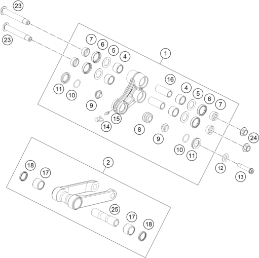 Sprängskiss: Pro Lever Linking – KTM KTM 450 RALLY REPLICA 2023