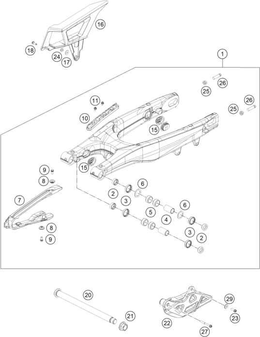 Sprängskiss: Swing Arm – KTM KTM 450 RALLY REPLICA 2023
