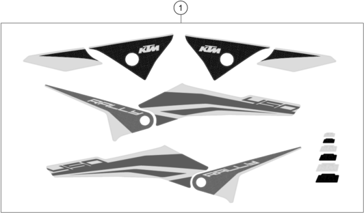 Sprängskiss: Decal – KTM 450 RALLY FACTORY REPLICA 2021