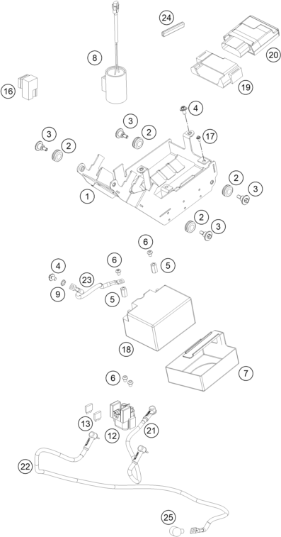 Sprängskiss: Battery – KTM KTM 450 RALLY REPLICA 2023