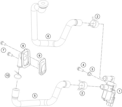 Sprängskiss: Secondary Air System Sas – KTM 690 Enduro R 2020