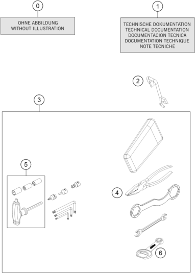 Sprängskiss: Accessory Pack – KTM 690 Enduro R 2020
