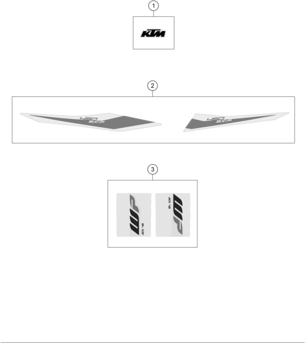 Sprängskiss: Decal – KTM 450 SX-F 2019