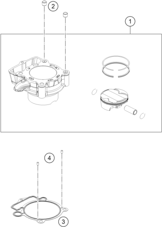 Sprängskiss: Cylinder – KTM 250 SX-F 2022