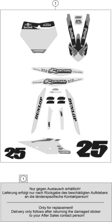 Sprängskiss: Decal – KTM 450 SX-F FACTORY EDITION 2019