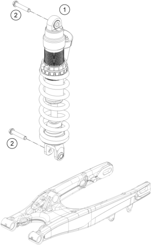 Sprängskiss: Shock Absorber – KTM 250 EXC TPI 2019