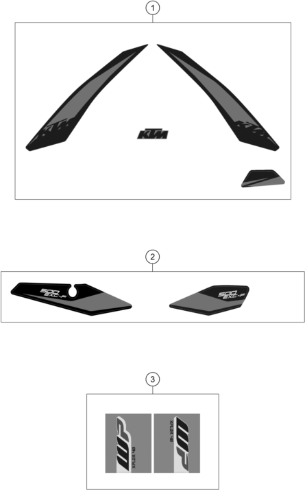Sprängskiss: Decal – KTM 500 EXC-F 2019