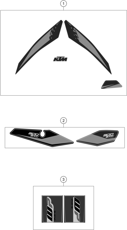 Sprängskiss: Decal – KTM 300 EXC CKD 2019