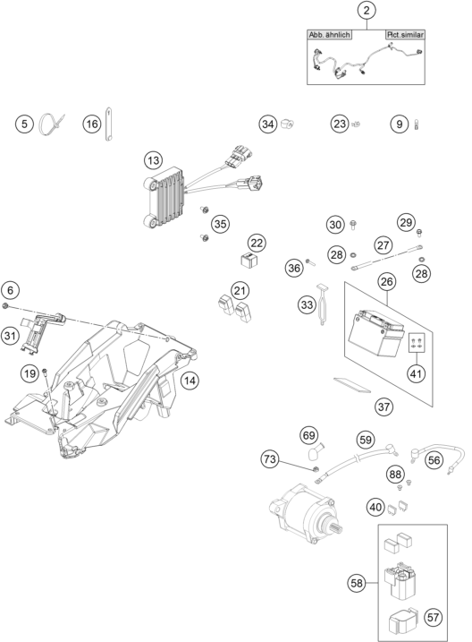 Sprängskiss: Wiring Harness – KTM 300 XC-W Six Days TPI 2019