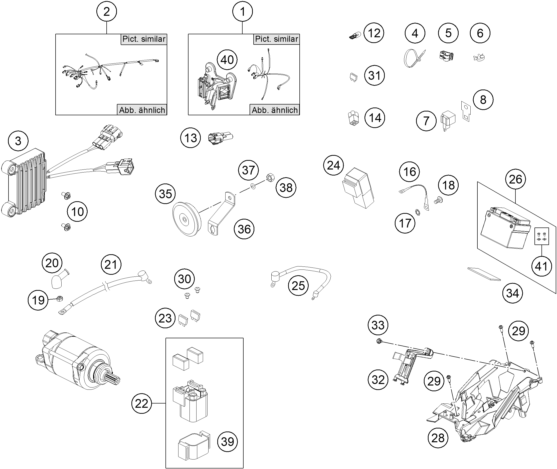 Sprängskiss: Wiring Harness – KTM 450 EXC-F 2019