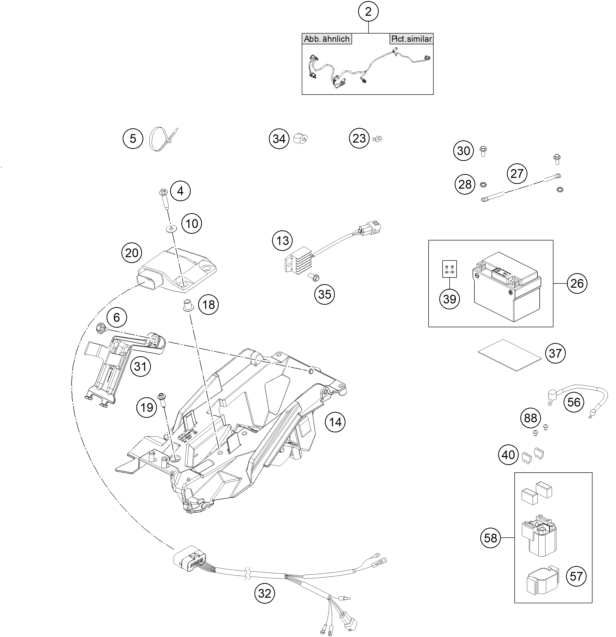 Sprängskiss: Wiring Harness – KTM 150 XC-W 2019