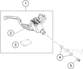 Sprängskiss: Front Brake Control – KTM 250 ADVENTURE, black 2021