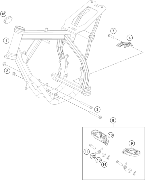 Sprängskiss: Frame – KTM 50 SX 2019