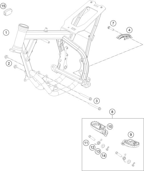 Sprängskiss: Frame – KTM 50 SX MINI 2021