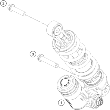 Sprängskiss: Shock Absorber – KTM 50 SX 2022