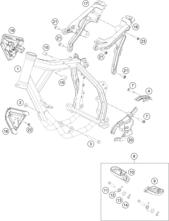 Sprängskiss: Frame – KTM SX-E 5 2020