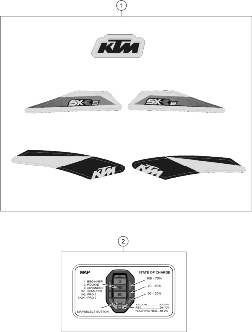 Sprängskiss: Decal – KTM SX-E 5 2020