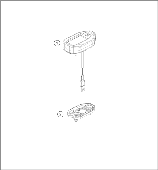Sprängskiss: Instruments / Lock System – KTM SX-E 3 2023