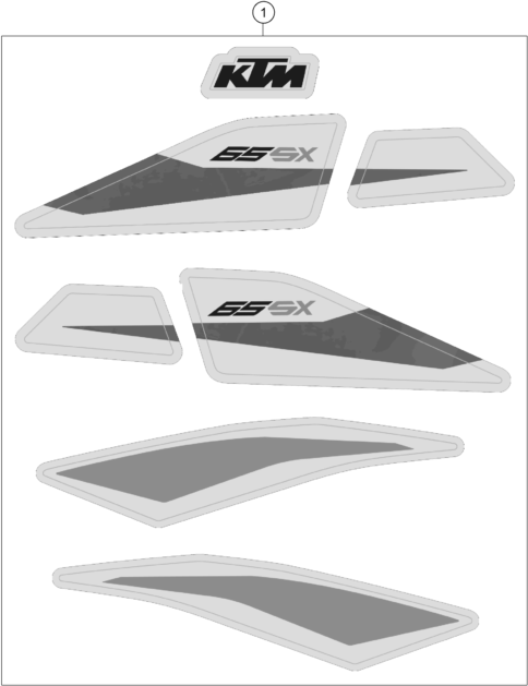 Sprängskiss: Decal – KTM 65 SX 2020