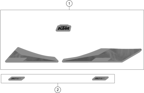 Sprängskiss: Decal – KTM 150 XC-W TPI 2020