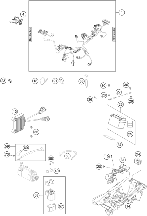 Sprängskiss: Wiring Harness – KTM 150 XC-W TPI 2022