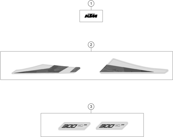 Sprängskiss: Decal – KTM 300 XC TPI 2020